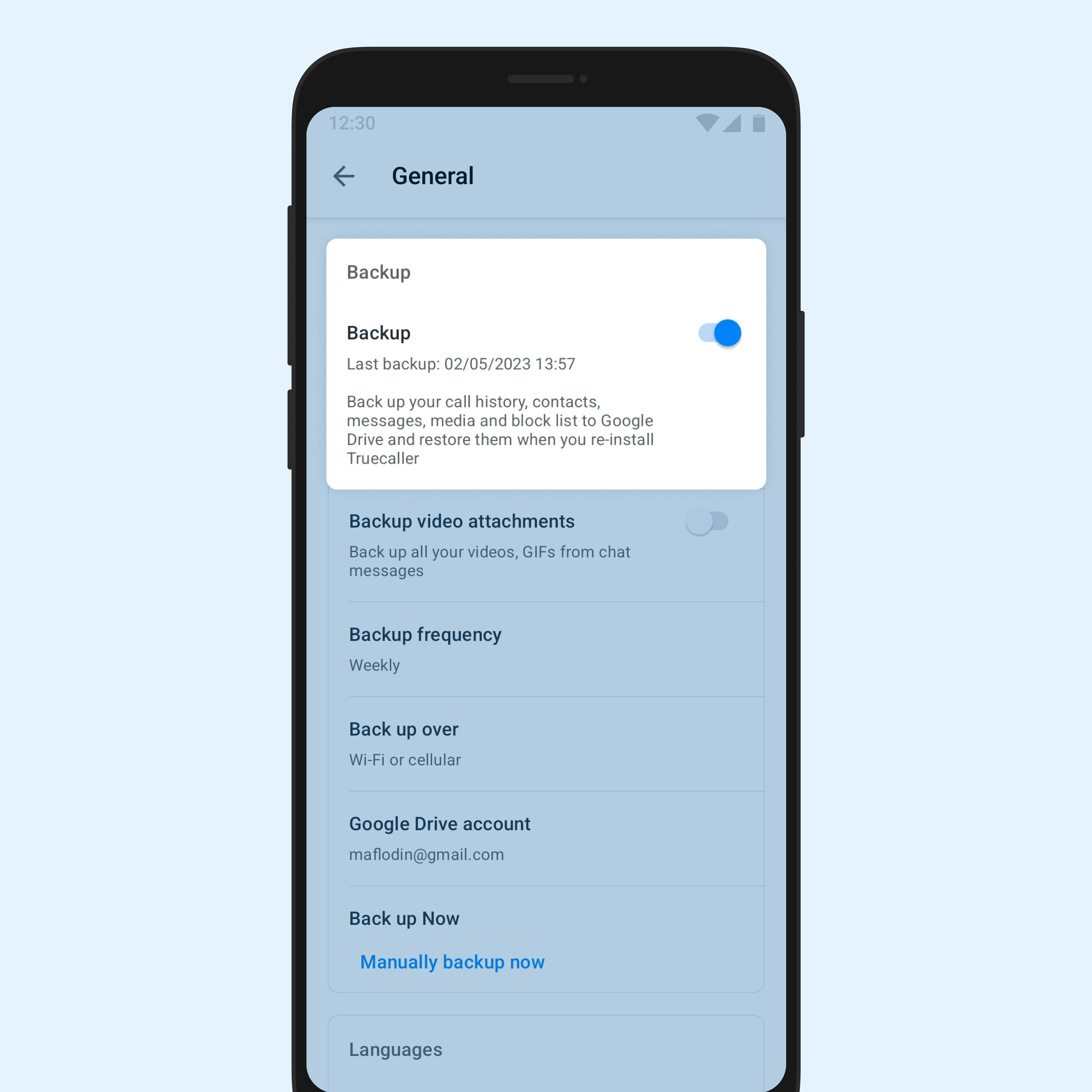Backup your Contacts with Truecaller